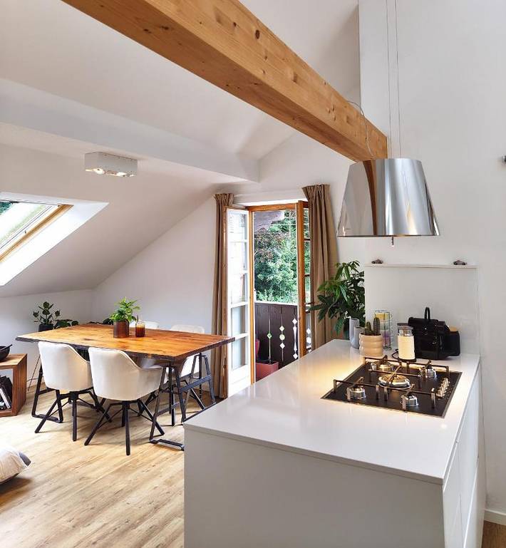 Ferienwohnung für 4 Personen, mit Balkon und Terrasse sowie Ausblick
