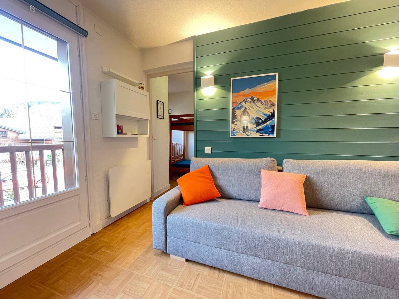 Apartamento entero, Apartamento para 6 pers. con piscina al pie de las pistas in Flumet, Albertville region