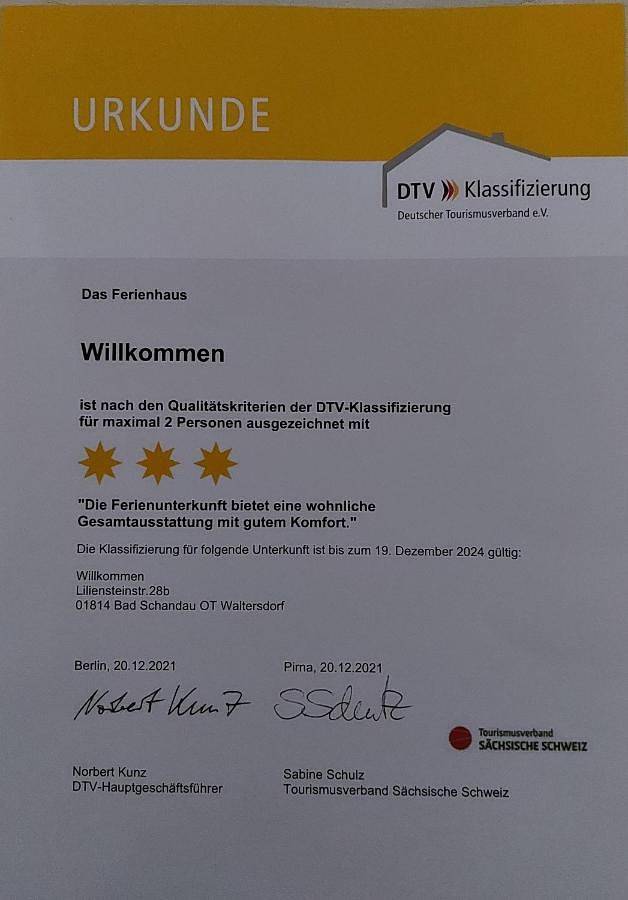 Ferienhaus Willkommen in Porschdorf, Bad Schandau