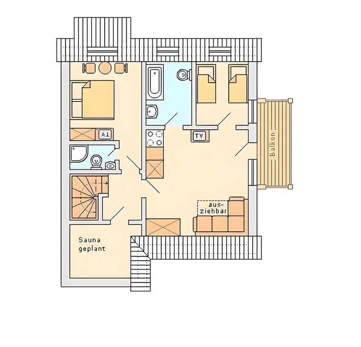 Ferienhaus für 8 Personen, mit Balkon und Garten am Saaler Bodden - 3
