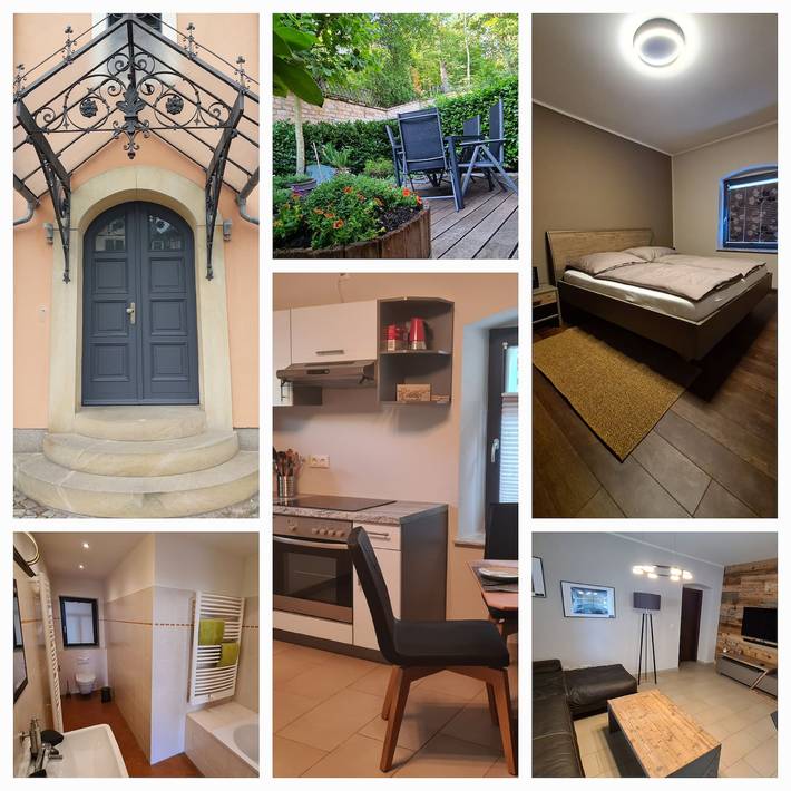 Ferienwohnung für 2 Personen, mit Balkon und Balkon/Terrasse sowie Terrasse und Garten in Dresden