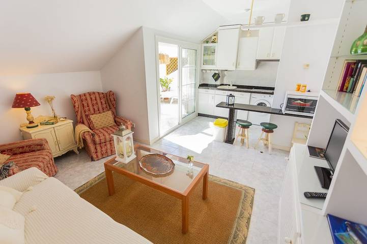 Ganze Wohnung, Balkon von Rias Baixas - Paarurlaub + Pool | Beach Apartment in Pontevedra in Samieira, Poio