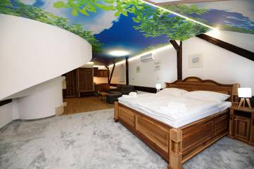 Hôtel pour 2 personnes, avec jacuzzi ainsi que terrasse et sauna, animaux acceptés à Mladá Boleslav
