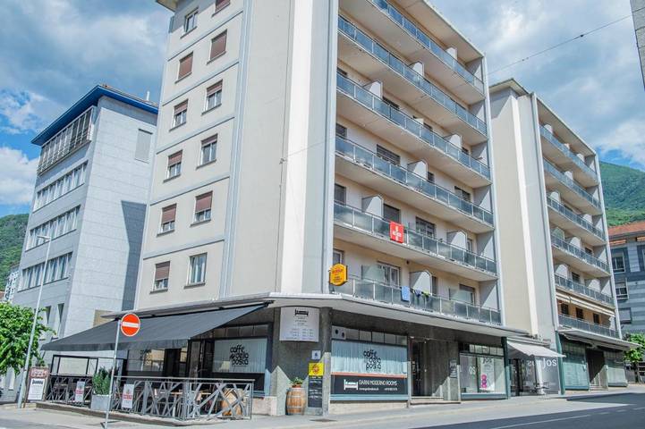 Hotel für 2 Personen, mit Balkon und Terrasse sowie Ausblick in Bellinzona