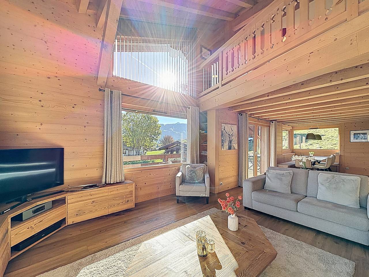 Appartement entier, Duplex neuf avec terrasse face au Mont Blanc, 3 chambres et mezzanine, à 3 km du centre de Combloux in Combloux, Pays du Mont-Blanc