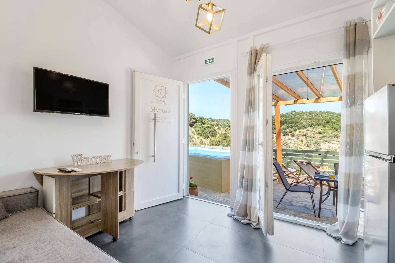 Villa "Μyrtali" with Sea View, 2 Private Terraces & Wi-Fi in Katomeri, Meganisi