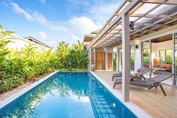 Cottage pour 4 personnes, avec terrasse et piscine, animaux acceptés à Kamala Beach