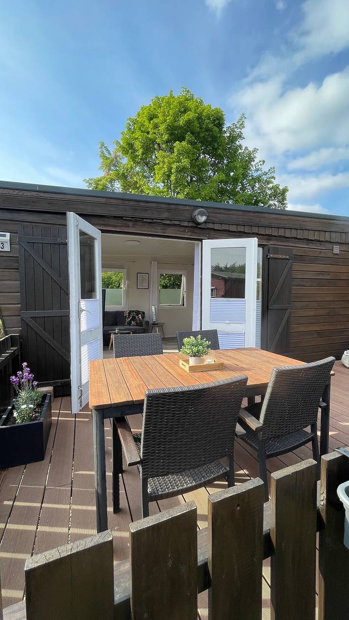 Ferienhaus für 3 Personen, mit Balkon und Garten, mit Haustier