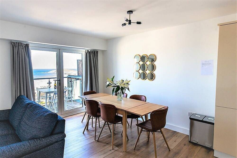 Appartement entier, Appartement Ocean 1 surplombant la plage de Fistral in Newquay, Cornouailles