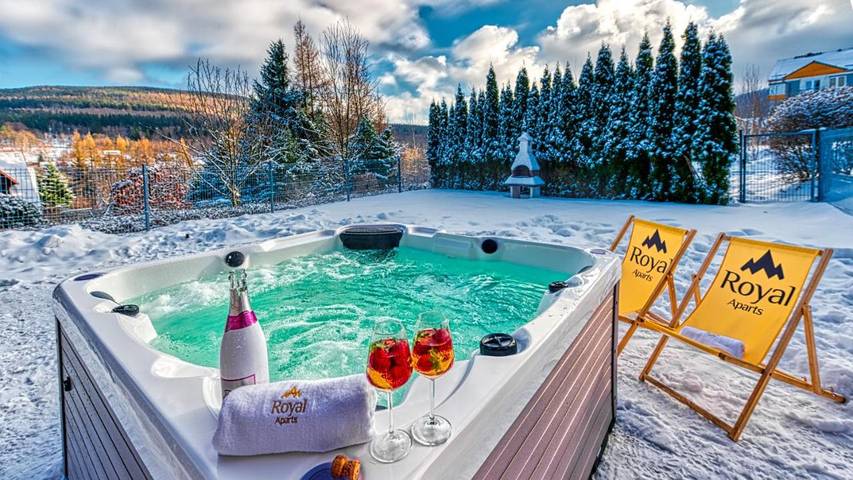 Apartament wakacyjny dla 6 osób, z jacuzzi i sauna oraz ogród w Świeradów-Zdrój