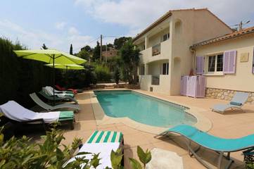 Chambre d’hôte pour 2 personnes, avec piscine ainsi que jardin et vue à Le Pradet