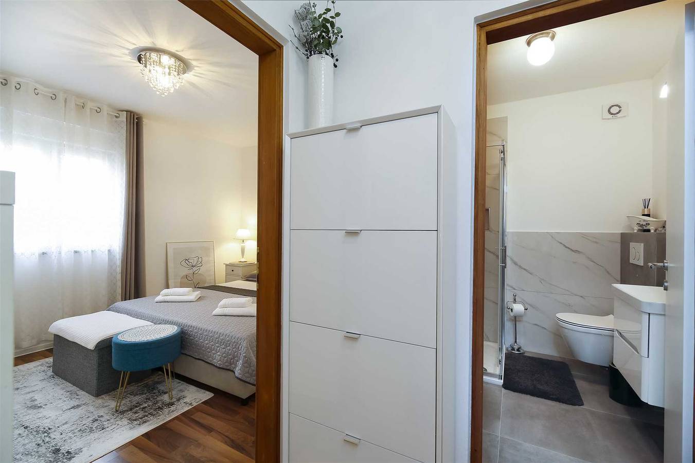 Ganze Wohnung, Gemütlicher Kurzurlaub für Paare: Apartment mit 1 Schlafzimmer und 1 Bad und Parkplatz in Sisan, Südküste Istrien