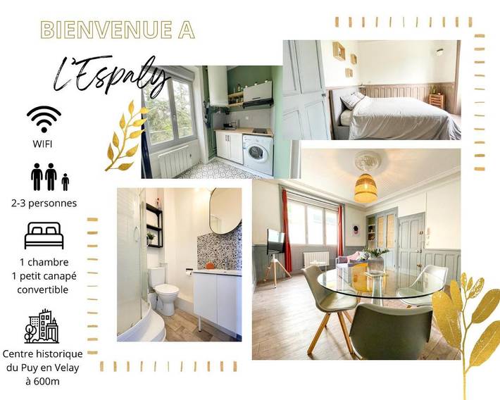 Gîte pour 3 personnes, avec vue, animaux acceptés à Espaly-Saint-Marcel - 2