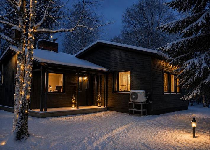 Location de vacances pour 6 personnes, avec terrasse ainsi que sauna et vue à Ivalo