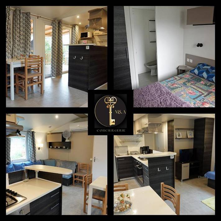 Camping pour 6 personnes, avec piscine et sauna ainsi que jardin et jacuzzi, animaux acceptés