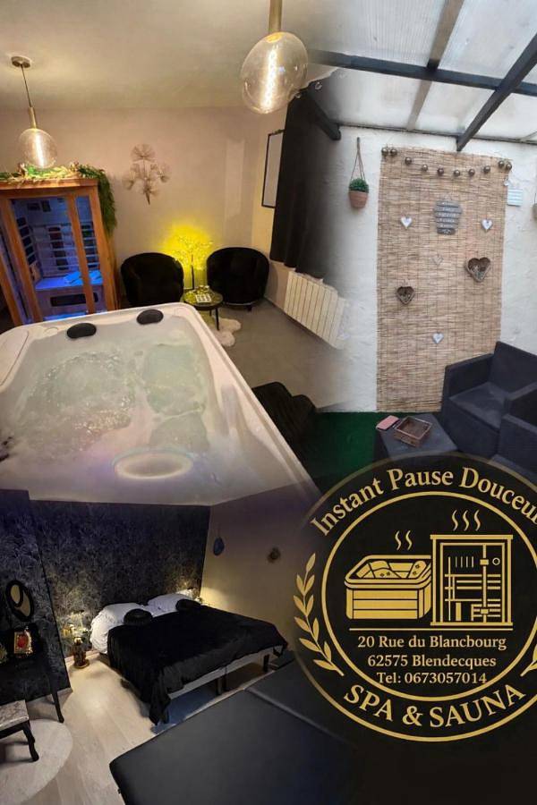 Location de vacances pour 2 personnes, avec sauna ainsi que jacuzzi et terrasse dans Blendecques