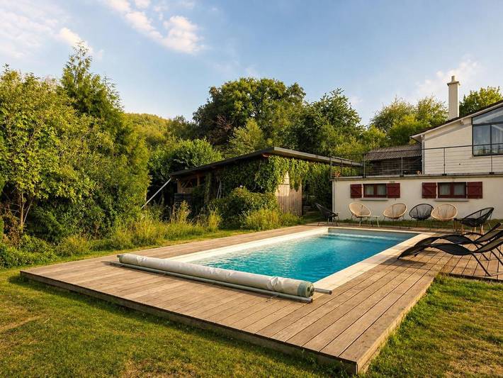 Chambre d’hôte pour 3 personnes, avec Terrasse et Jardin ainsi que Piscine et Vue