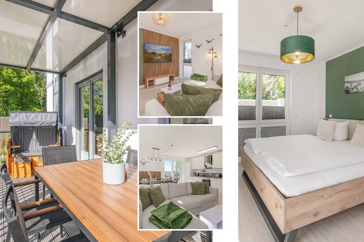 Ferienwohnung für 4 Personen, mit Balkon und Ausblick, mit Haustier in Kölpinsee