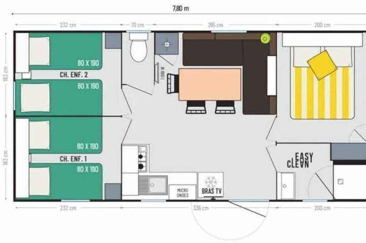 Camping pour 6 personnes à Sigean