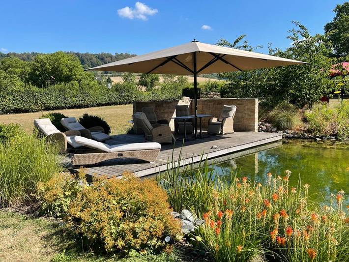 Ferienhaus für 2 Personen, mit Terrasse und Garten sowie Pool und Ausblick in Hessisch Oldendorf