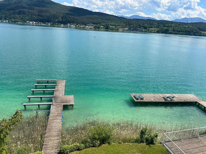 Ferienwohnung für 4 Personen, mit Seeblick und Balkon sowie Ausblick