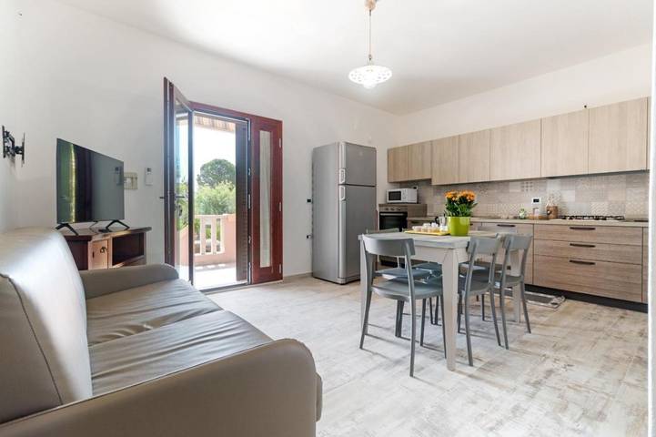 Ferienwohnung für 5 Personen, mit Balkon und Terrasse sowie Garten und Ausblick