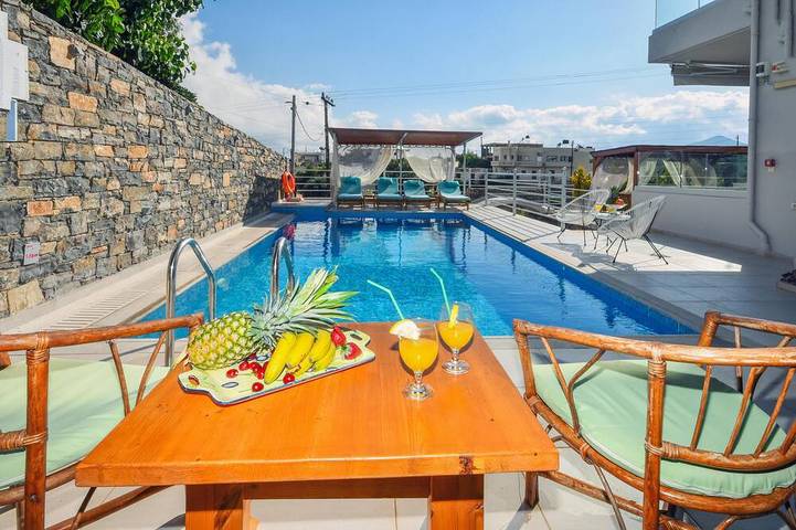 BnB für 4 Personen, mit Pool und Garten auf Kreta