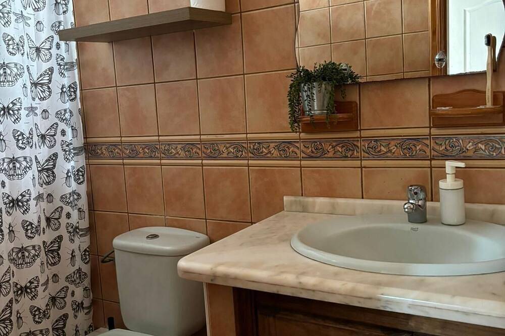 Habitación matrimonial en un bajo baño compartido Areas compartidas in Abades, Arico