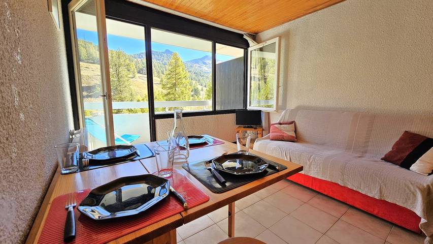 Gîte pour 4 personnes, avec vue et balcon dans Col De Vars Vars Station De Ski