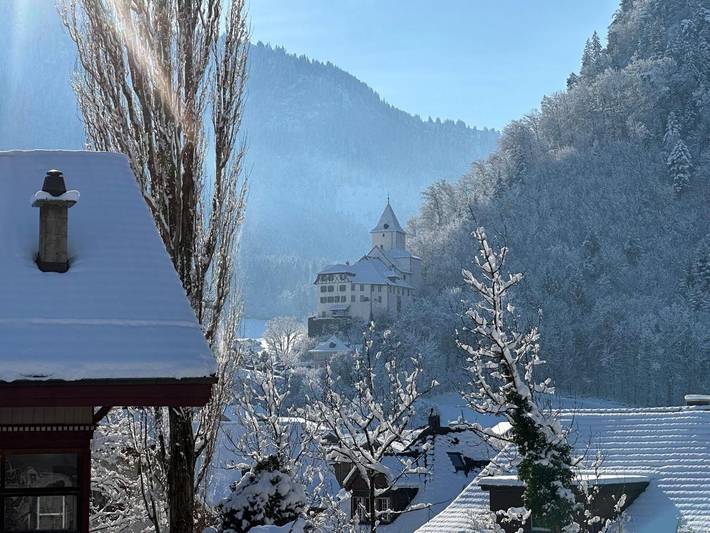 Location de vacances pour 6 personnes, avec jardin et vue à Wimmis
