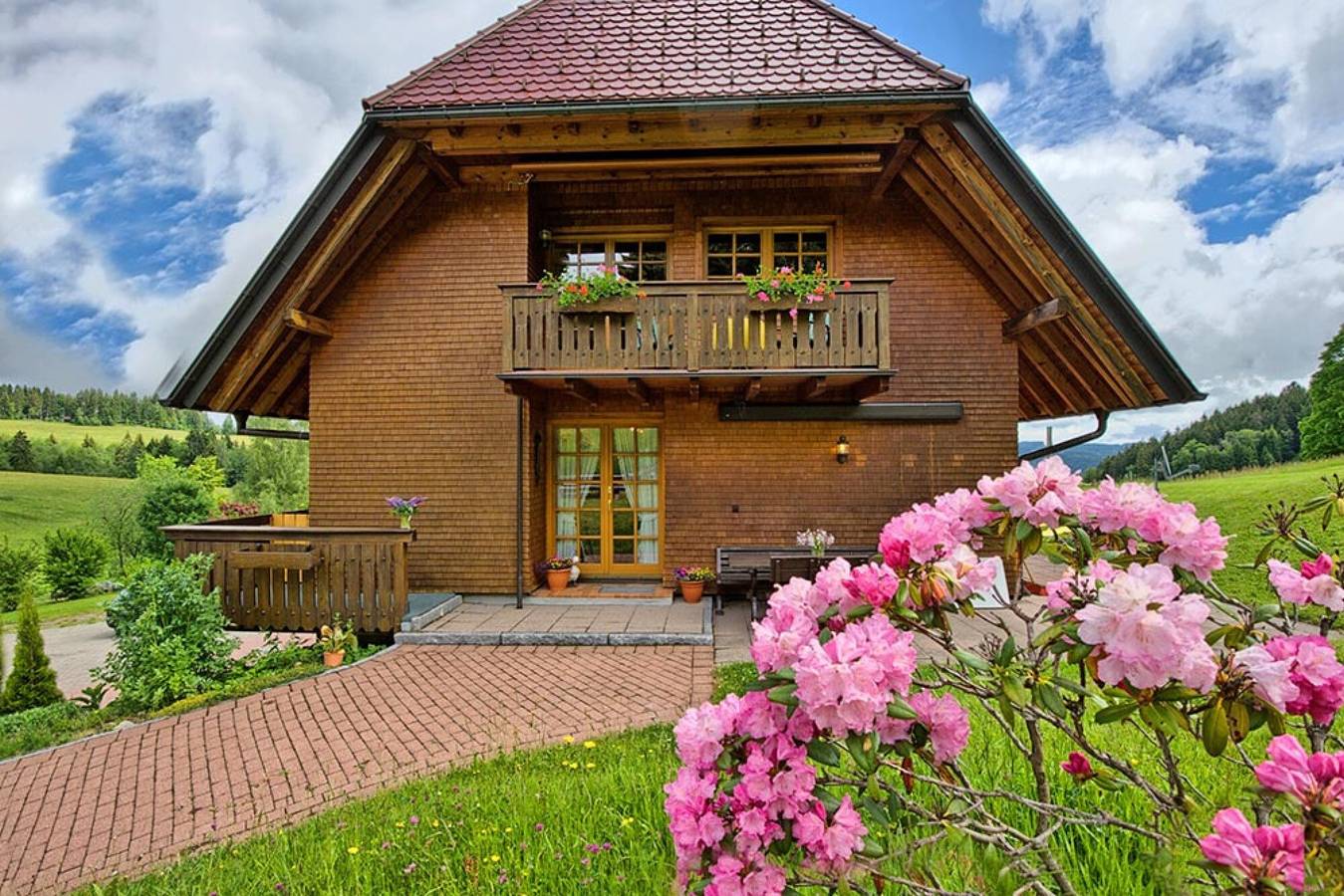 Ganze Wohnung, Ferienwohnung Sonne, 35qm" mit Bergblick, gemeinsamer Terrasse und Wlan in Hinterzarten, Südschwarzwald