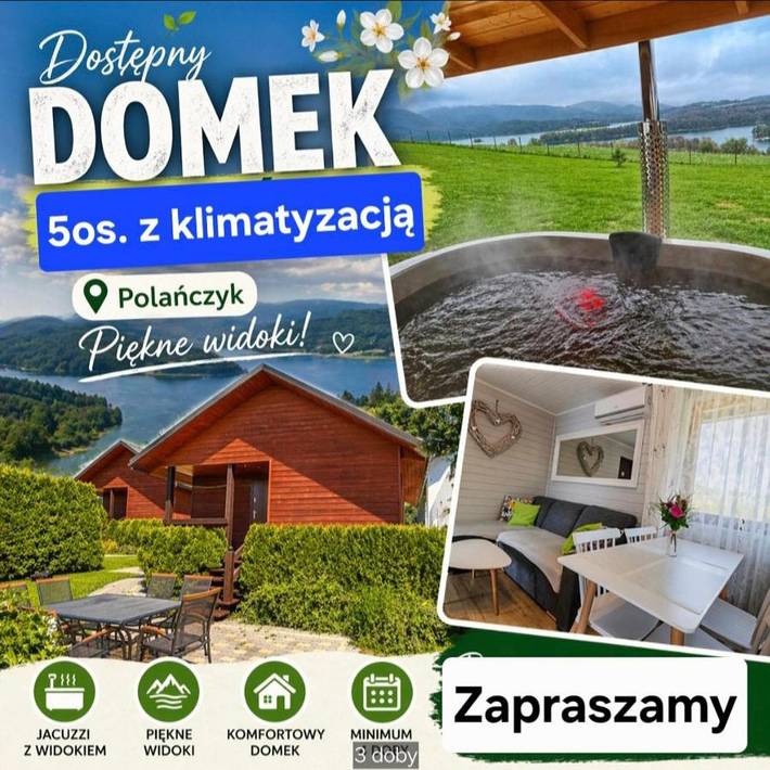 Dom dla 5 osób, z ogród i widok oraz widok na jezioro w Polańczyk