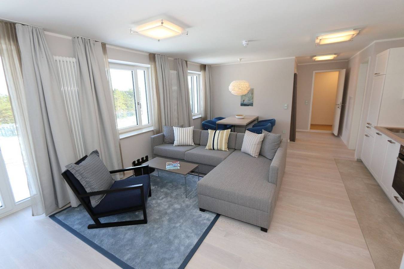 Ganze Wohnung, Fewo Meerzeit: Sonnige Fewo 100m² – 2 Schlafzimmer, Dachterrasse und Wellness in Prora, Binz