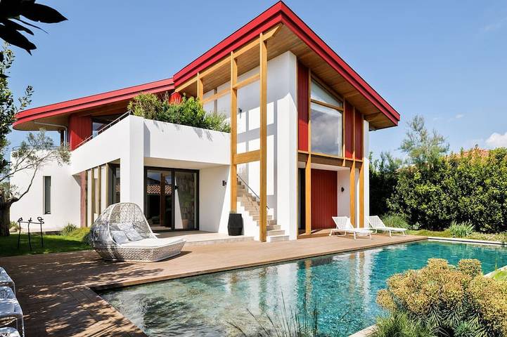 Maison de vacances pour 8 personnes, avec balcon et jardin