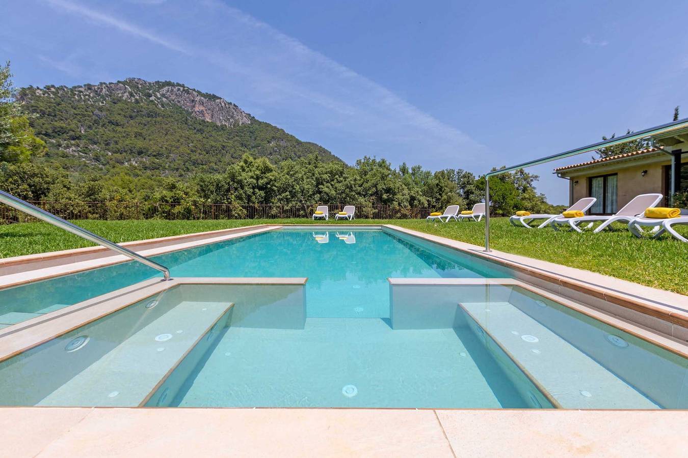 Elegant Mallorca Villa | Villa Augusta | 6 Bedrooms | Spacious Furnished Sun Terrace | Private Outdoor Pool | Bbq Facilities | Shaded Outdoor Dining Area | Private Garden | Selva in Binibona, Selva
