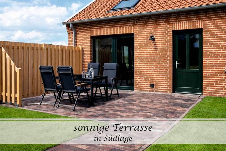 Ferienwohnung für 6 Personen, mit Terrasse und Garten sowie Sauna und Ausblick in Pewsum
