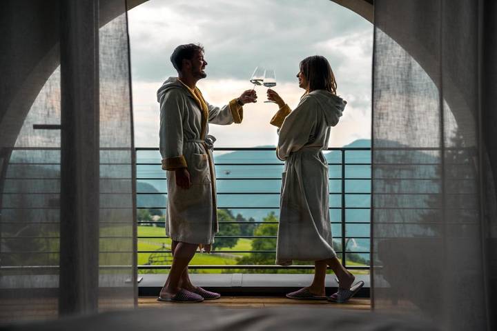 Hôtel pour 2 personnes, avec piscine et vue ainsi que jardin et sauna, animaux acceptés dans Soprabolzano - 3