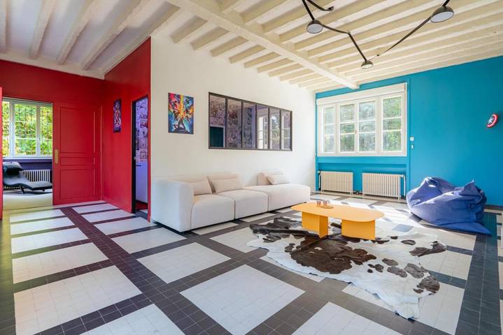 Gîte pour 8 personnes, avec Balcon et Terrasse ainsi que Jardin et Vue dans Lesches