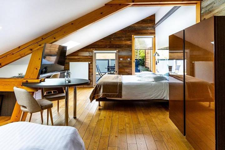 Hôtel pour 4 personnes, avec sauna et vue sur le lac ainsi que jardin et vue, animaux acceptés à Bonnétage - 3