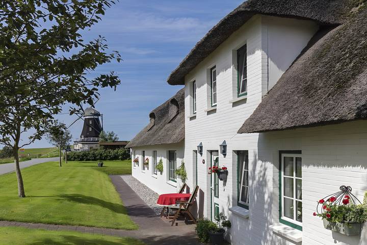 Ganze Wohnung, Apartment 'Fewo Springflot' mit gemeinsamer Terrasse, gemeinsamem Garten und Wlan in Pellworm, Nordfriesland