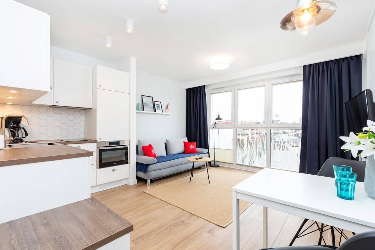 Ganze Wohnung, Ferienwohnung für 4 Personen mit Balkon/Terrasse in Dziwnówek, Wollin