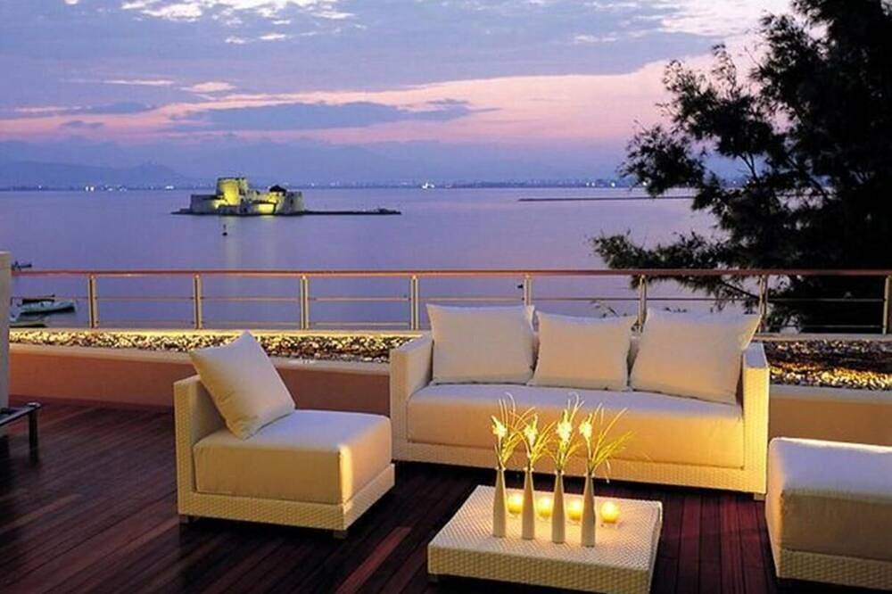 Amphitryon Hotel is located on the coast at Nafplion. in Nafplio, Argolis