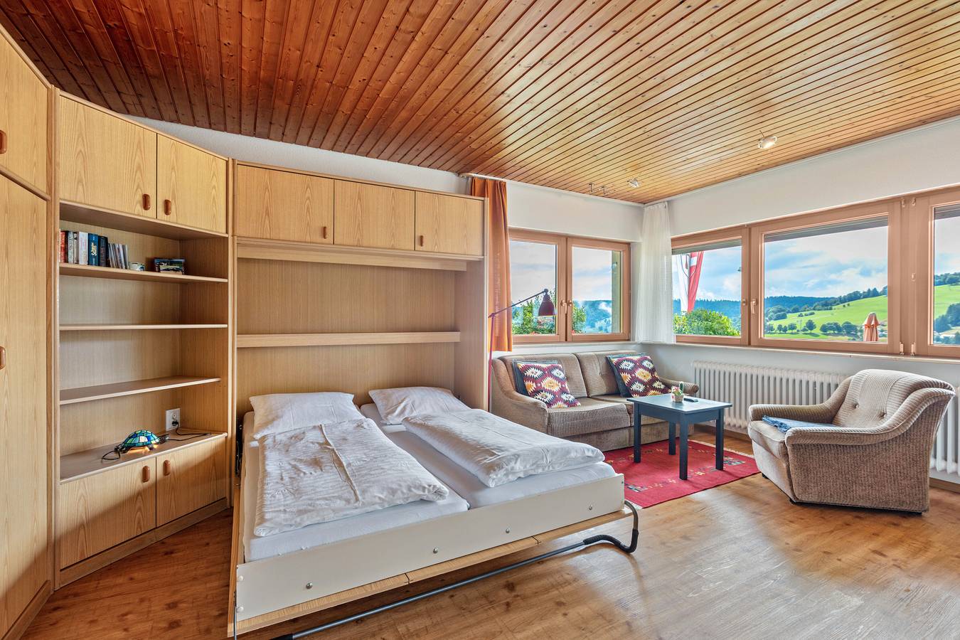 Estudio entero, Estudio '1, 30 m²' con vistas a la montaña, terraza compartida y Wi-Fi in Suedlicher Schwarzwald, Todtnau
