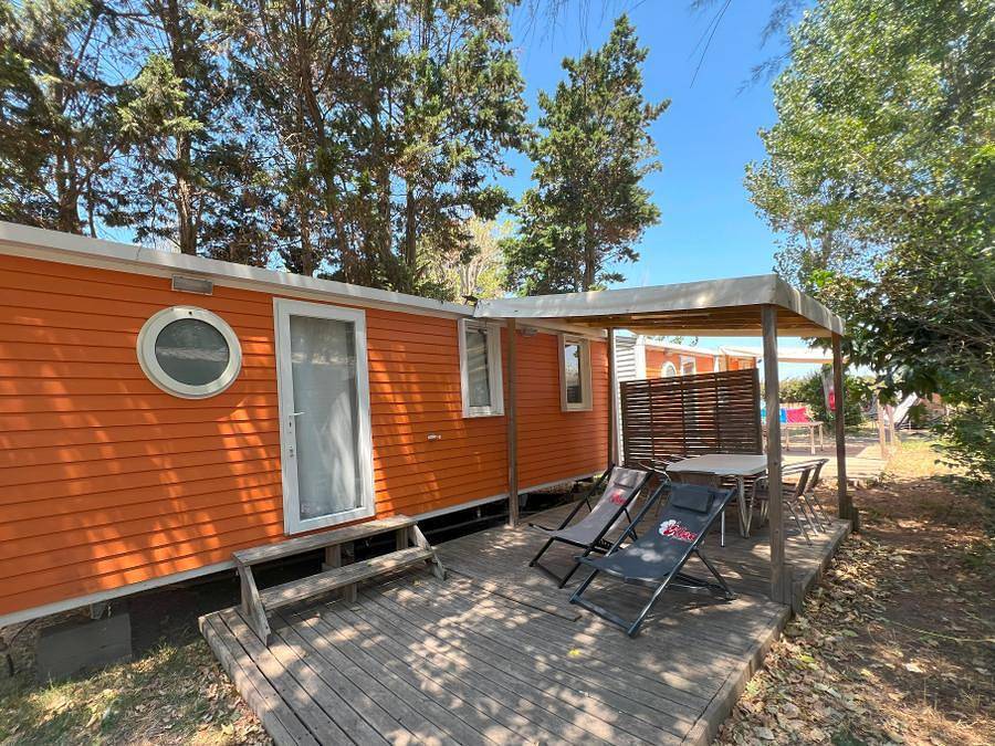 Camping Le Clos Virgile  - Mobilheim 6 personen - 3 Schlafzimmer - Tv - Klima in Sérignan, Mittelmeerküste (Frankreich)