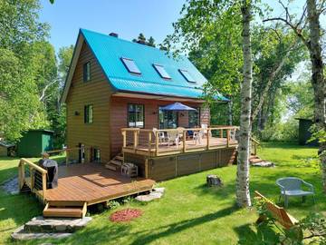 Maison de campagne pour 5 personnes, avec vue et jardin dans Tadoussac