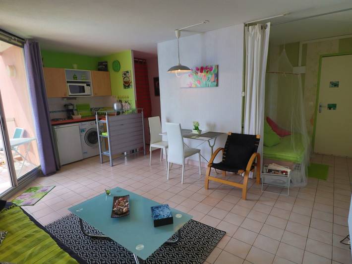 Studio für 3 Personen, mit Terrasse und Kinderpool sowie Pool in Sete - 4