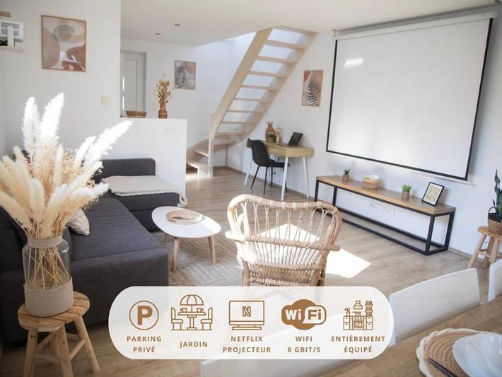 Appartement de vacances pour 6 personnes, avec jacuzzi et jardin, animaux acceptés