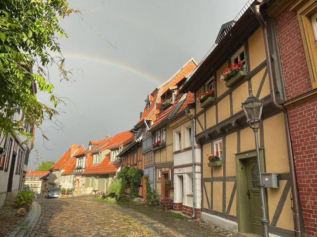 Mittelalterdomizil mit Balkon und Parkplätzen in Quedlinburg, Harzvorland