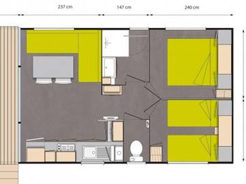 Mobile Home for 4 Guests in Saint-Denis-d'Oléron, Île d’Oléron, Picture 4