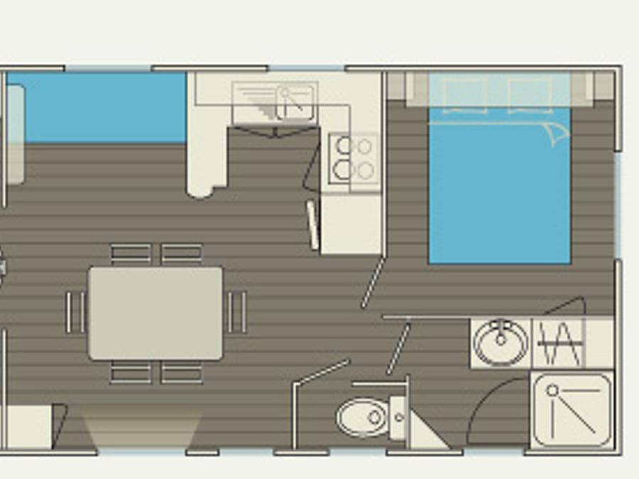 Sunêlia Camping les Nids du Lac - Mobilheim 6 personen - Mh3 Grand Charmeur 32 m² in Sanchey, Épinal und Umgebung